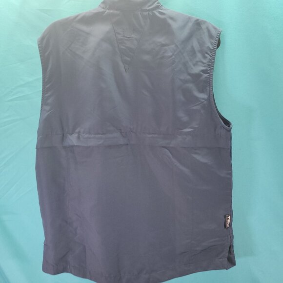 Scottevest Mens Medium Navy Blue Travel Vest With Multiple Pockets & Zipper Clos - Picture 10 of 15